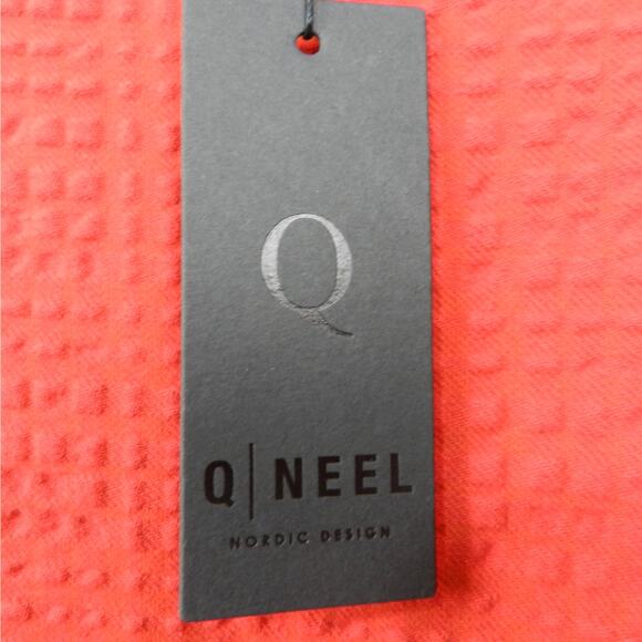 Q Neel Mock Neck Waffle Blouse Cajun Red Sz 18 Textured Knit Dolman Tunic Top - Picture 6 of 10